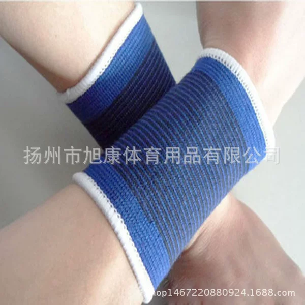Xukang sapphire blue knitted wristband sports protective gear weight-bearing wrist sweat-absorbing factory wholesale