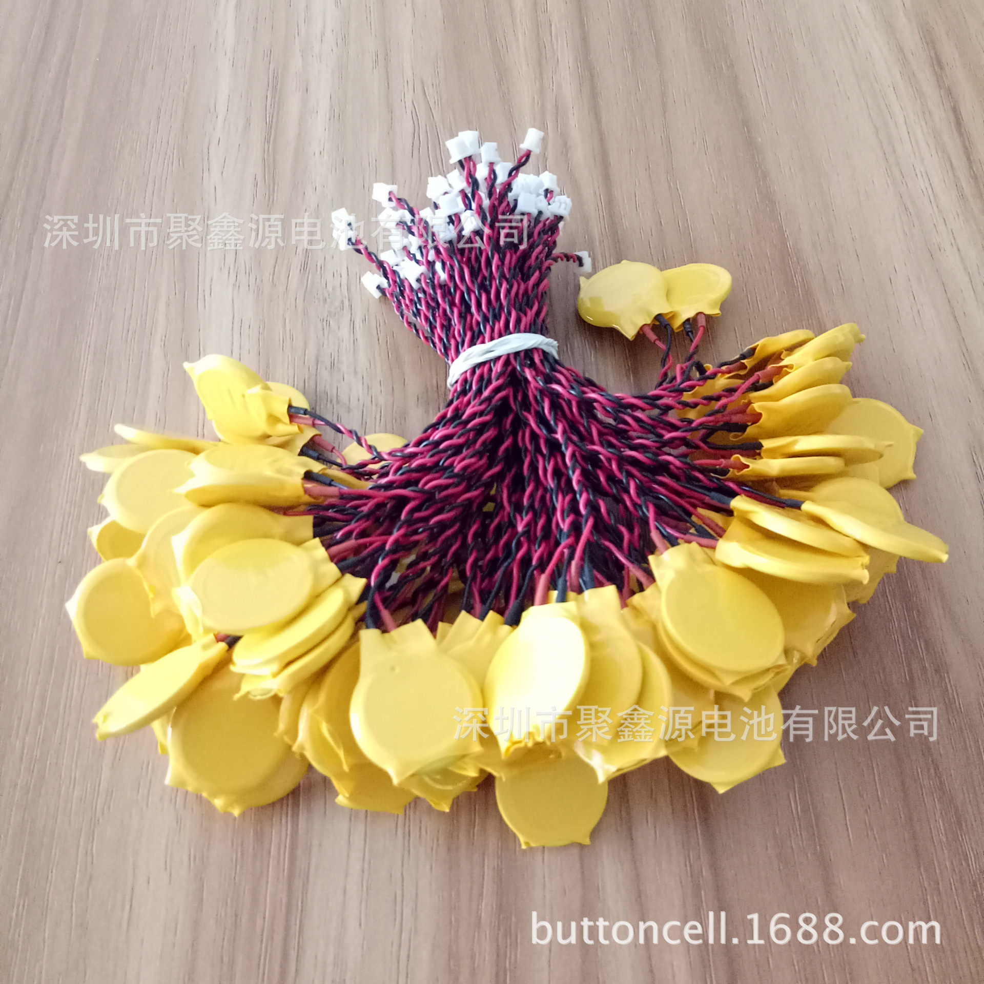 3VCR2450带线电池/线长6-10CM/ 1.25插头CR2450引线带端子电池