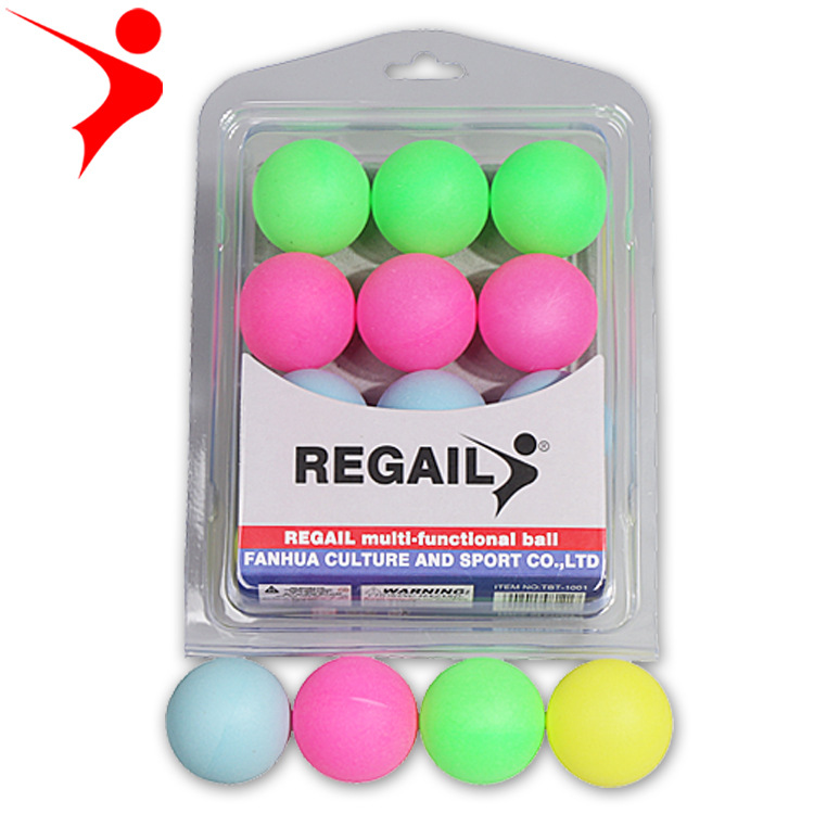 Regail Boxed Colorfulful Plastic Table Tennis Toys Lottery Decorative Table Tennis