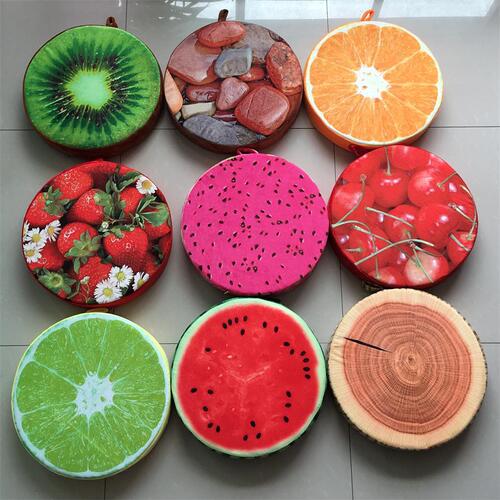 Plush toy creative cartoon 3D fruit cushion simulation watermelon sponge cushion sofa cushion gift wholesale