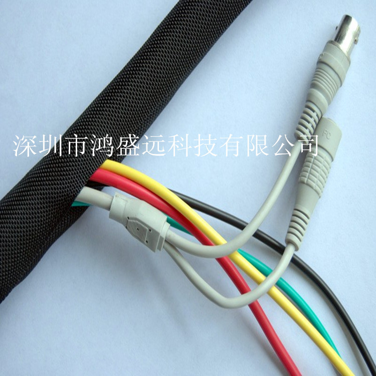 新能源汽车机器人专用线束保护套阻燃耐磨开口自卷式纺织套管