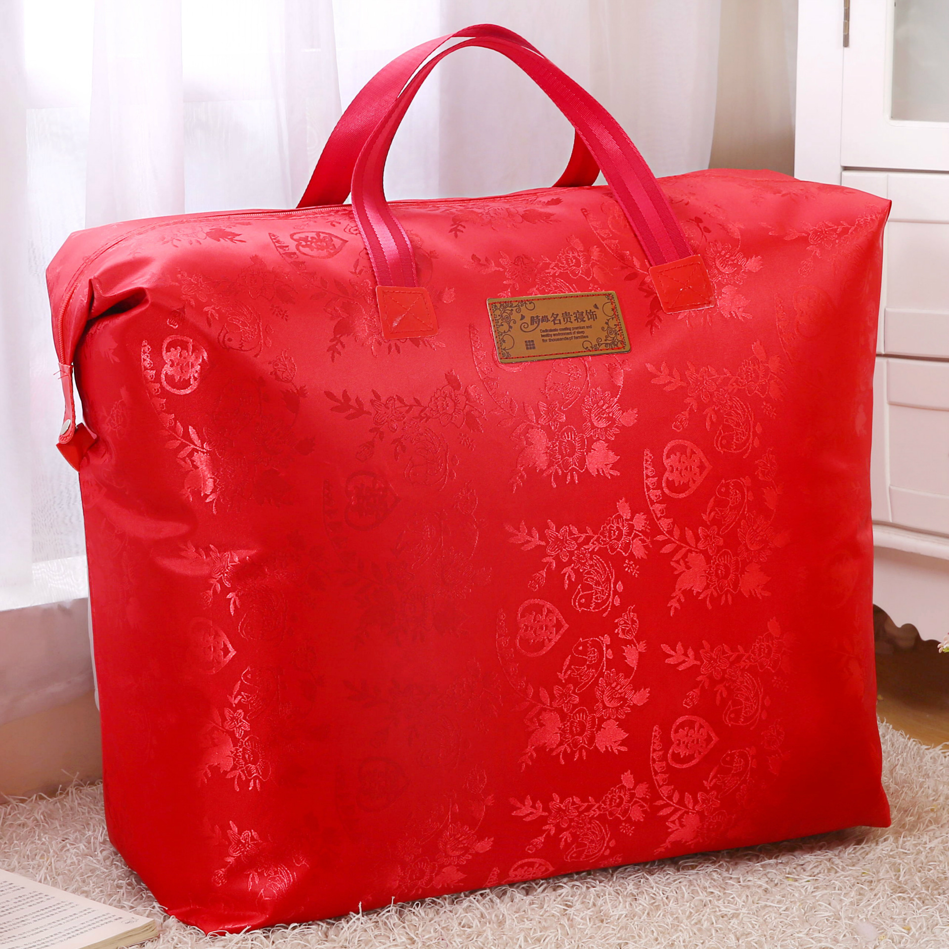 Bolsa de edredón de boda bolsa de algodón edredón bolsa de almacenamiento a prueba de polvo a prueba de humedad bolsa de manta plegable