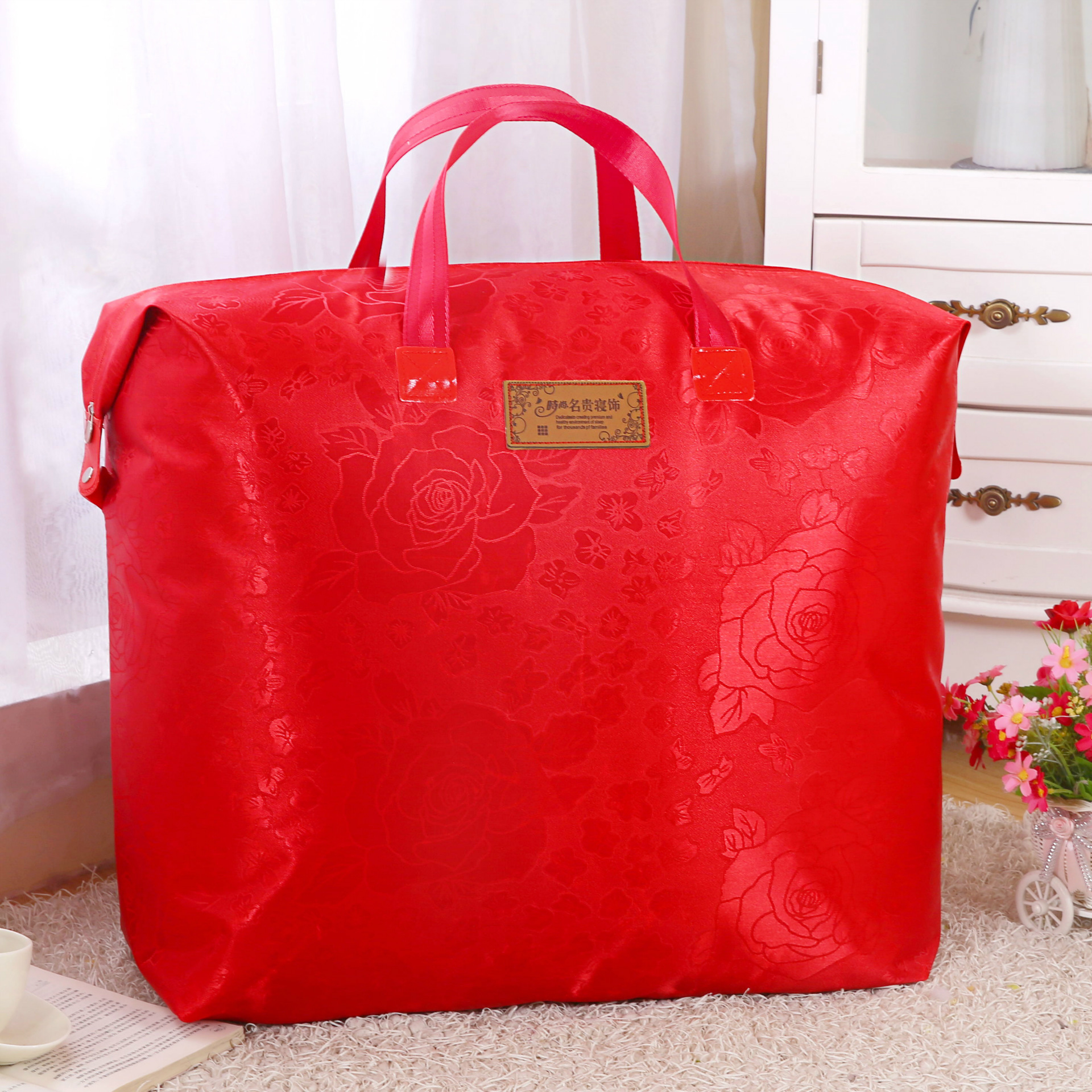 Bolsa de edredón de boda bolsa de algodón edredón bolsa de almacenamiento a prueba de polvo a prueba de humedad bolsa de manta plegable