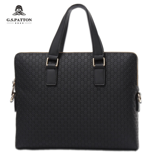 Guangzhou wholesale summer men's soft leather lightweight handbag new fashion business men's bag factory original 8 pattern bag