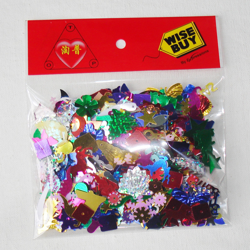 塑料亮片闪片珠片多色多款多形混装/PVC亮片