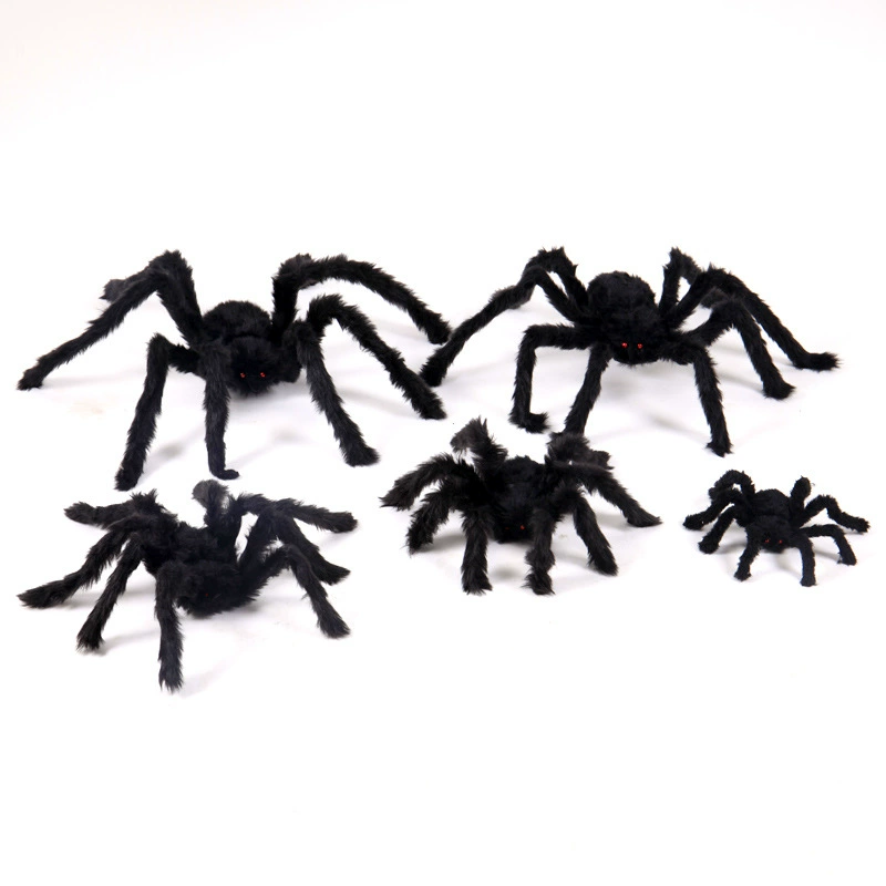 Хэллоуинская паутина Tingzhang - украшение дорожной bar Flower Spider черная плюшевая паучиха