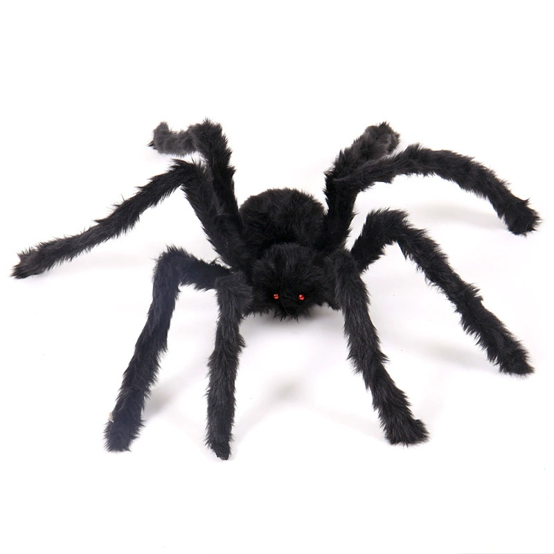 Хэллоуинская паутина Tingzhang - украшение дорожной bar Flower Spider черная плюшевая паучиха
