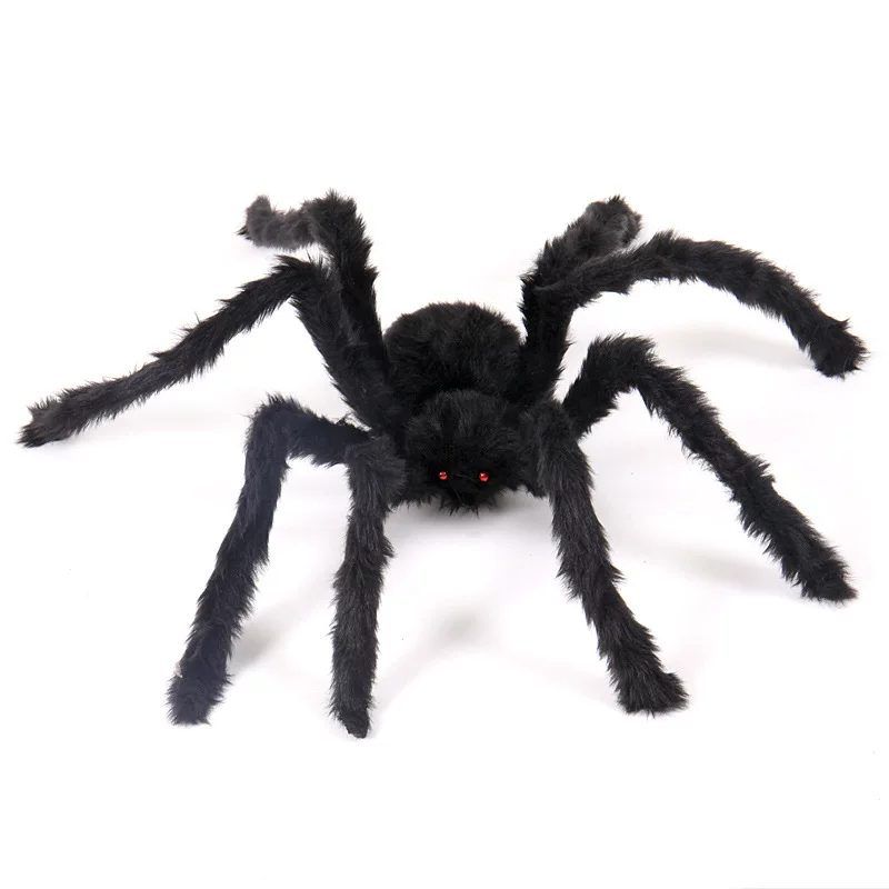 Хэллоуинская паутина Tingzhang - украшение дорожной bar Flower Spider черная плюшевая паучиха