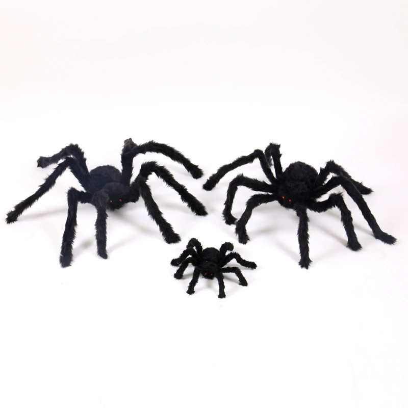 Хэллоуинская паутина Tingzhang - украшение дорожной bar Flower Spider черная плюшевая паучиха