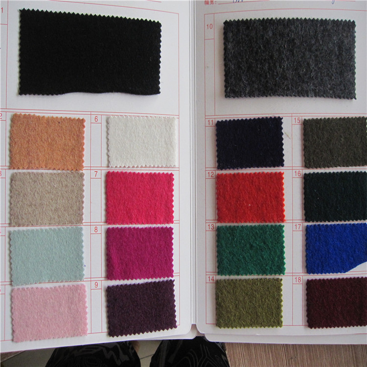 现货供应 素色70毛500克加厚针织洋呢毛呢面料 秋冬呢大衣面料