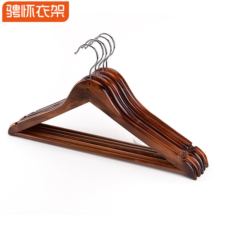 供应实木酒店仿古衣架 服装店复古木衣架 挂衣服架子 衣架批发
