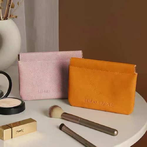 Cosmetic bag ins shrapnel automatic opening and closing lipstick bag high-end portable travel small cosmetic storage bag