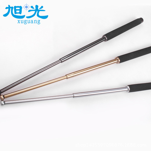 Self-defense supplies, pure steel swing stick, three-section telescopic stick, protective car stick, titanium alloy security steel stick, fitness equipment