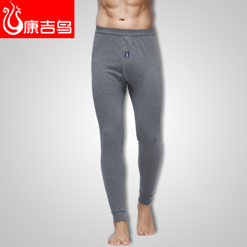  new autumn and winter pure cotton long johns for men, slim men's leggings, middle-aged and elderly linen pants, cotton wool pants for women wholesale