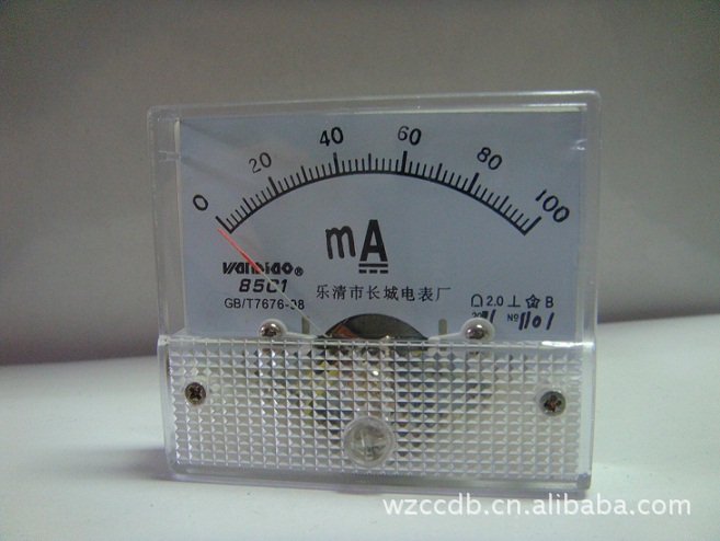 供应长城电表厂 85C1  100mA 指针式直流电流表
