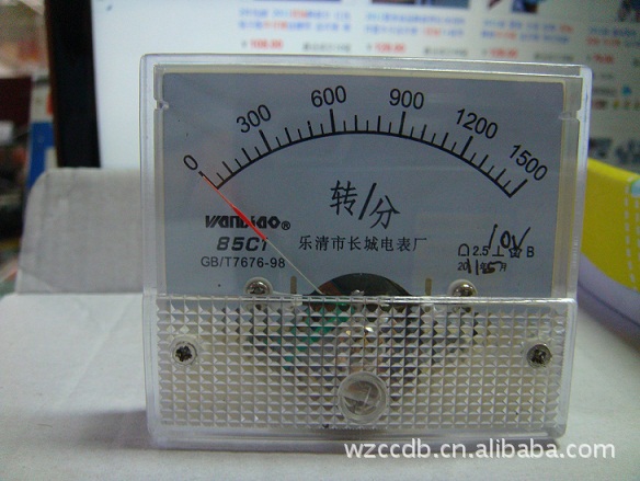 供应长城电表厂  85C1 1500转/分  10V 直流电压转速表 指针式