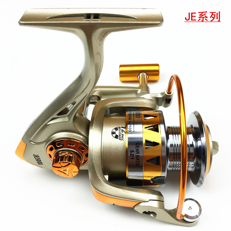 Punk carrete de pesca spinning Wheel JE1000-7000 cabeza de metal carrete de pesca caña de pescar rueda de pesca