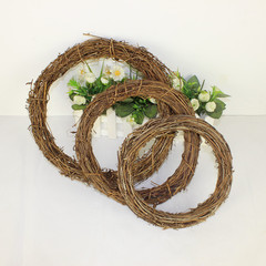 Christmas wreath natural wooden crafts rattan ring rattan garland DIY rattan ring Christmas decoration pendant rattan