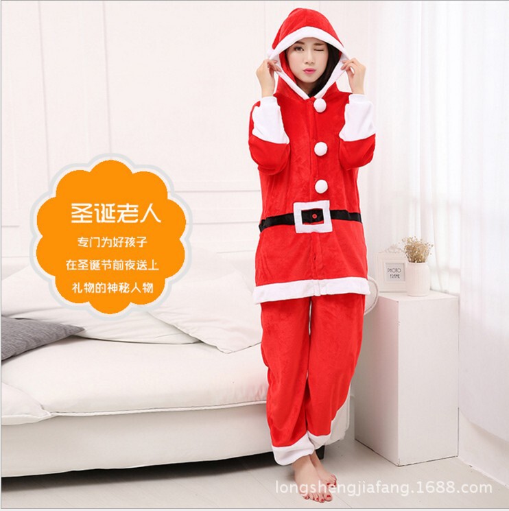Wholesale Autumn and Winter Octopus Sloth Santa Claus Cartoon Anime Superman Pajamas Men's and Women's Home Clothes Flannel
