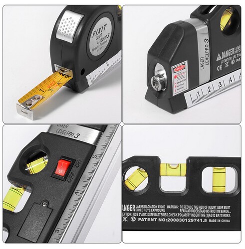 Laser level, multifunctional household infrared decoration cross line right-angle level, high-precision line puncher