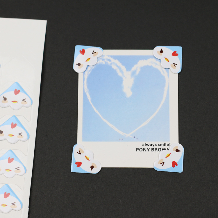 Nuevo 24 piezas de pegatinas de esquina de animales DIY álbum de fotos pegatinas fijas pegatinas de esquina de fotos al por mayor personalizado ventas directas de fábrica