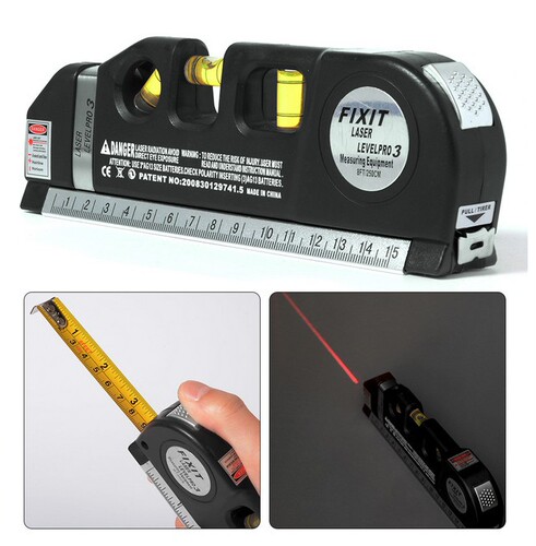 Laser level, multifunctional household infrared decoration cross line right-angle level, high-precision line puncher