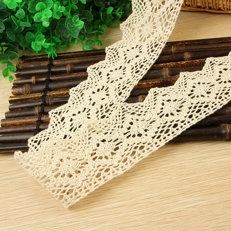 DIY纺织6CM棉线花边 精美服装花边辅料 婚纱辅料批发