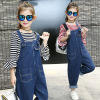 Denim overall, autumn trousers, fashionable long-sleeve, suitable for teen, western style