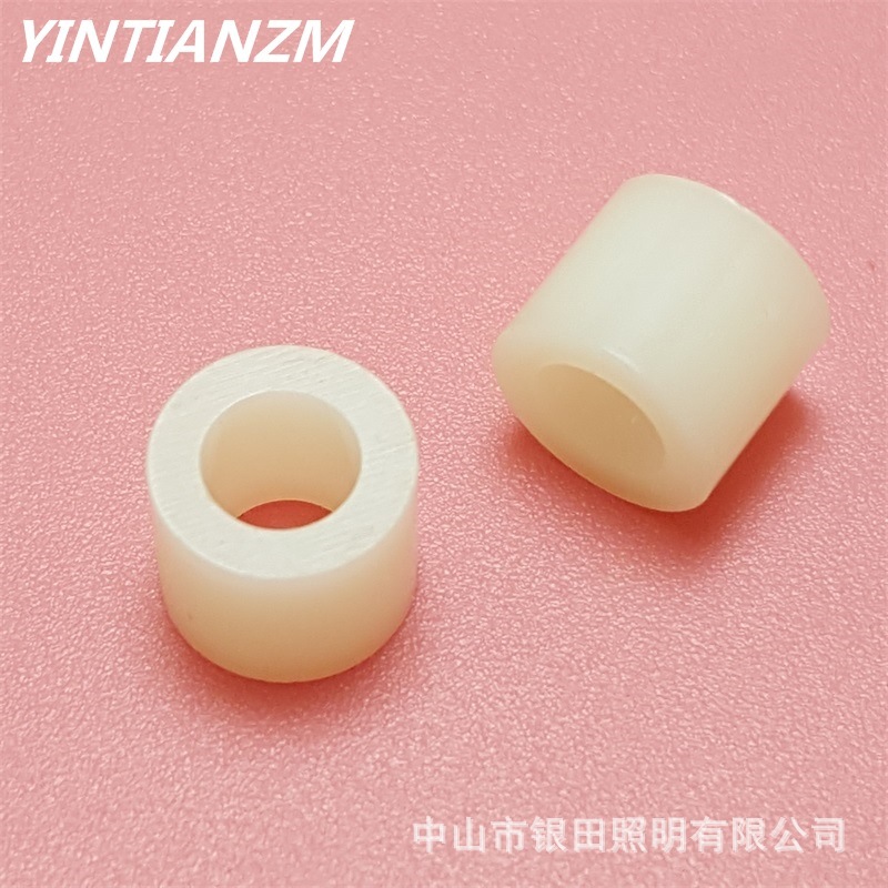圆形塑料隔离柱4mm孔直通空心柱圆形绝缘间隔柱直筒隔离柱