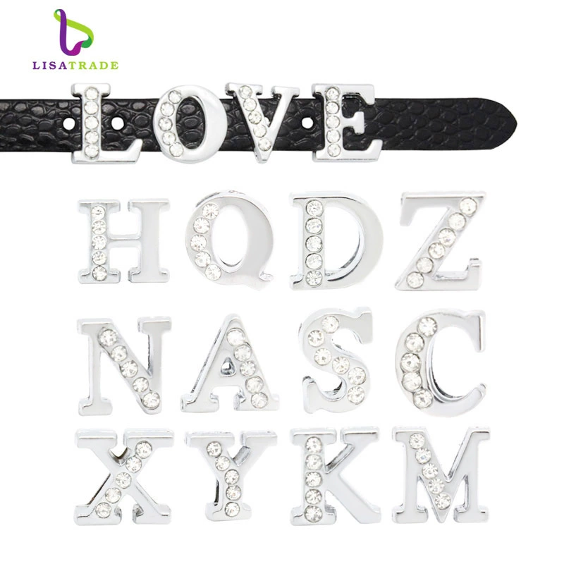 Европейские и американские модные украшения 8 мм Изысканная половина сверла износа буквы A- Z на выбор для браслета на запястье