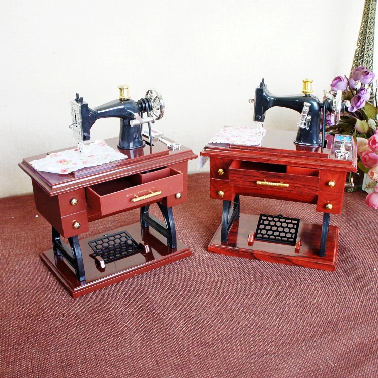 Máquina DE COSER caja de música de relojería modelo de entrega de una pieza fábrica oferta especial decoración del hogar regalo creativo S-1 image 6