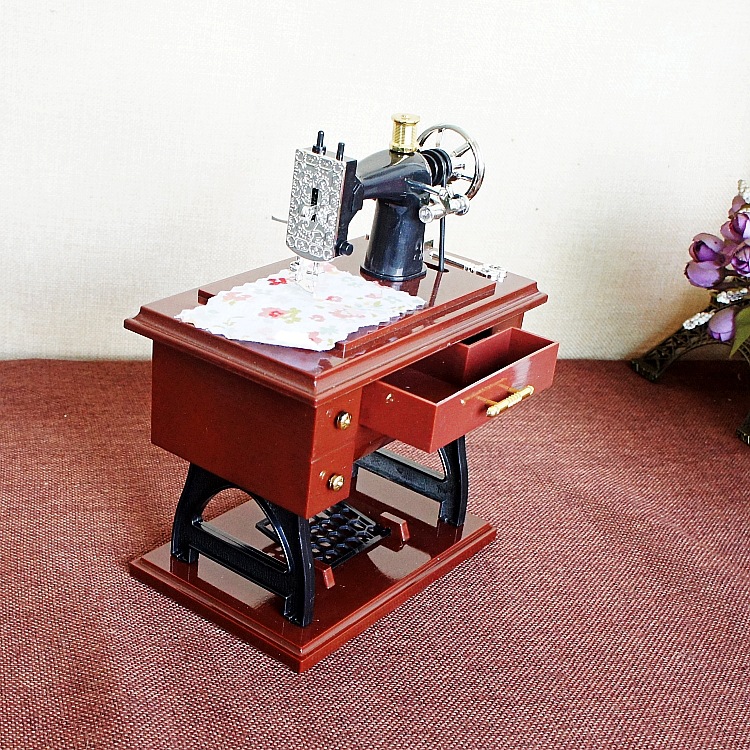 Máquina DE COSER caja de música de relojería modelo de entrega de una pieza fábrica oferta especial decoración del hogar regalo creativo S-1 image 4