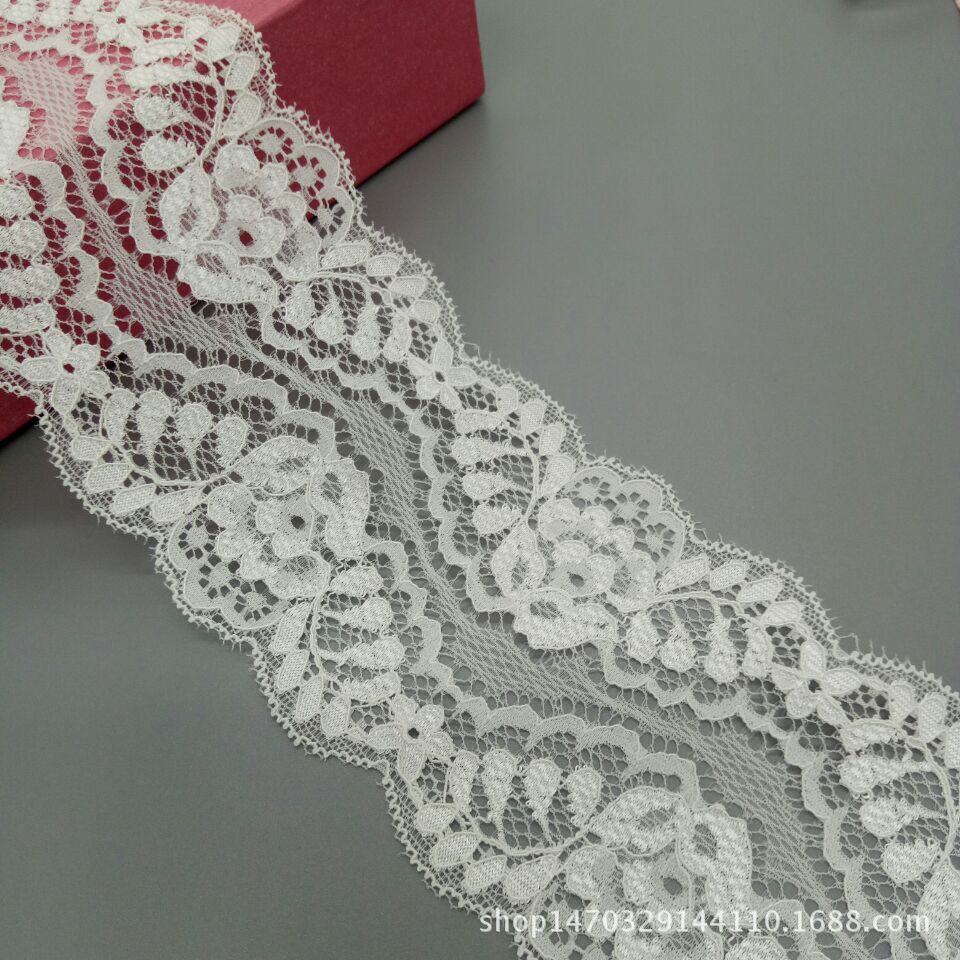 厂家现货批发股线8cm弹力蕾丝花边单双边两用内衣内裤装饰辅料