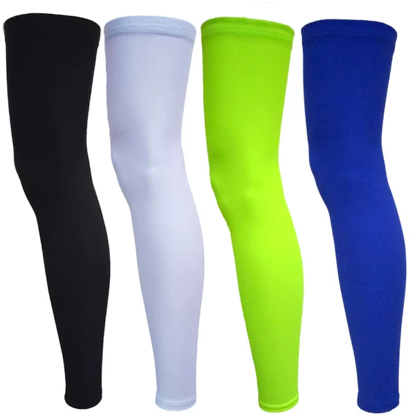 Spot Nylon Ice Silk Lycra Cycling Outdoor Leg Covers Elastic Breathable Tight Solid Color Sports Leg Protectors
