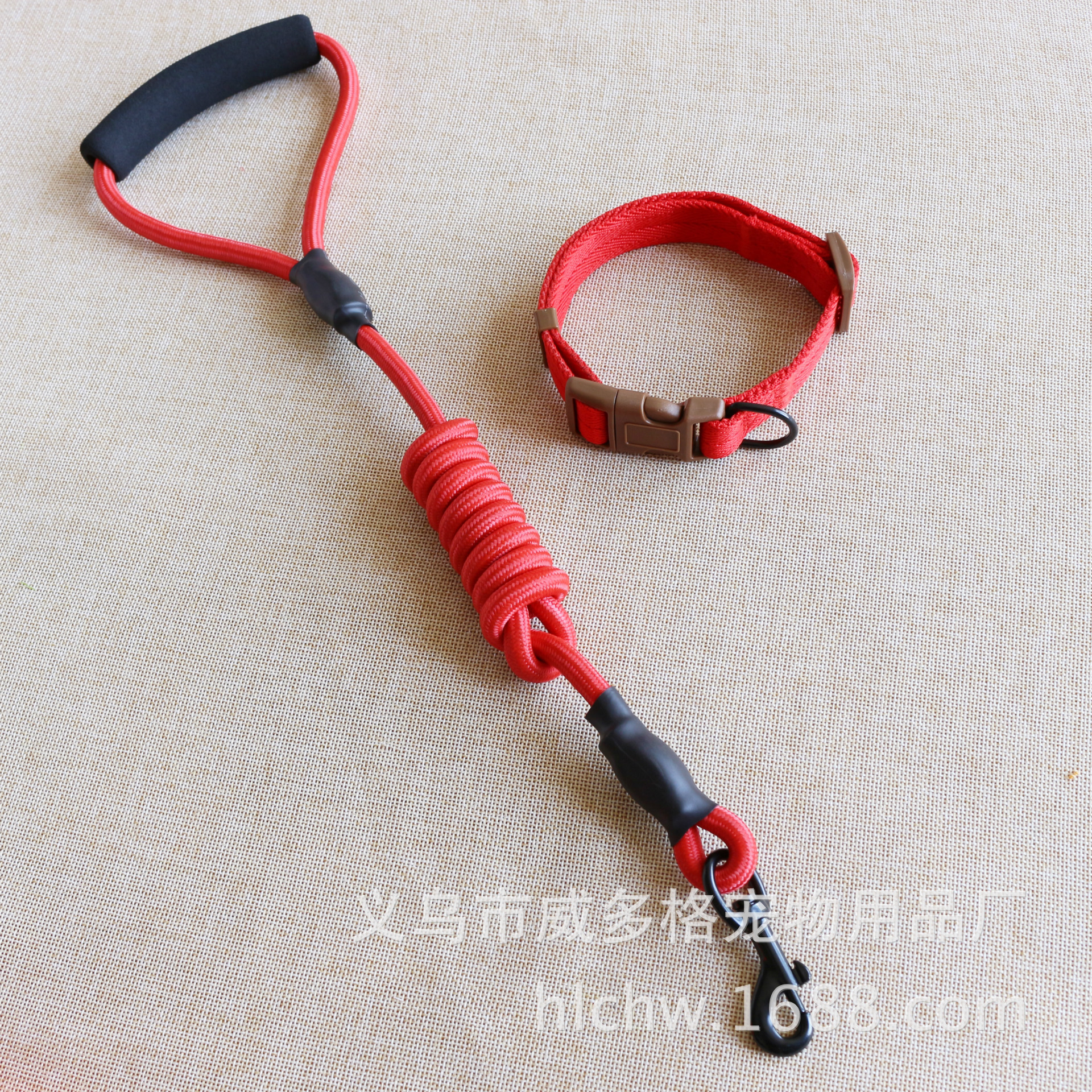 Correa para perro pequeño, protección para las manos, mango de nailon, cuerda redonda, arnés, conjunto de collar, suministros para mascotas al por mayor