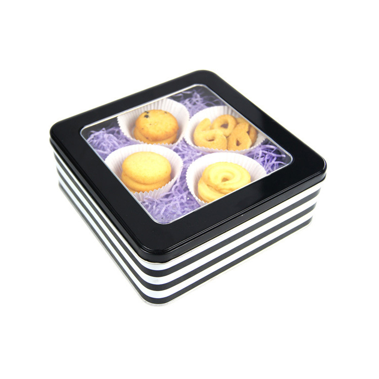 新款烘焙包装 蛋糕月饼糕点圆形正方形包装铁盒子 厂家批发