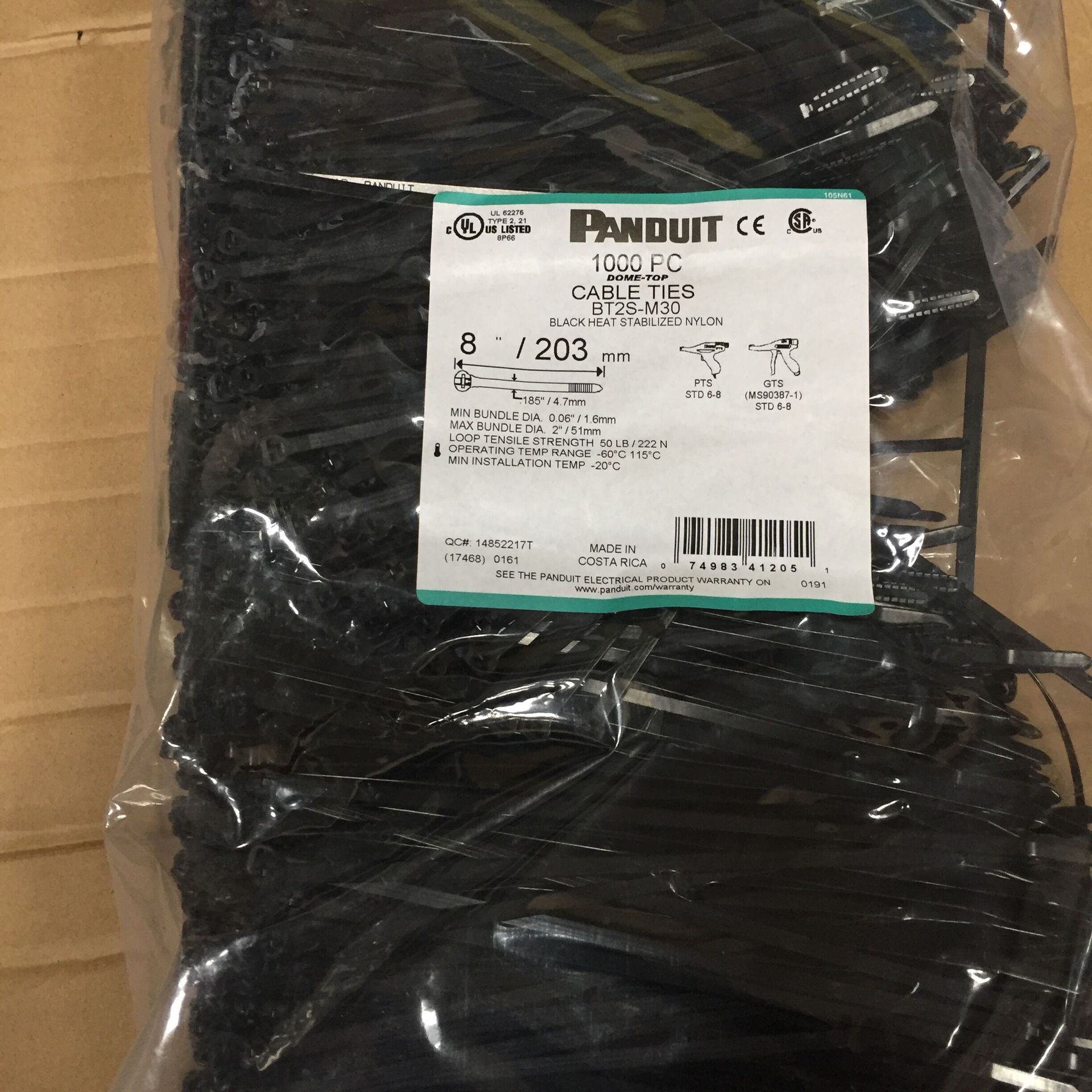 泛---达扎带BT2S-M30金属扣尼龙扎带束紧带全国包邮批发