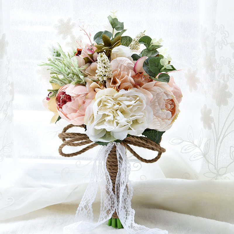 Real-Price Artificial Flower Wedding Gift Gift European and American Outdoor Style Bridal Bouquet Handmade Immortal Flower Real-Price Artificial Flower Wedding Gift Gift European and American Outdoor Style Bridal Bouquet Handmade Immortal Flower