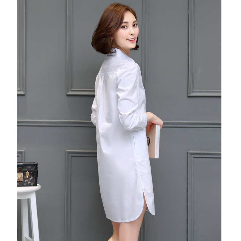 跨境货源女装韩版大码衬衫 女休闲开衫女衬衣一件代发662