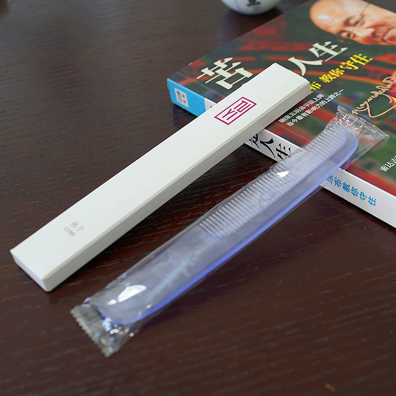 Отель поставляет гостевую комнату Одноразовая расческа пластиковая расческа Портативный Отель B & B Inn