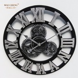Amazon Hanging Product Gear Gear Clock Большой европейский стиль промышленные ветровые часы настенные настенные настенные часы горячие часы продажи