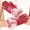 Demi-season keep warm polyurethane street gloves
