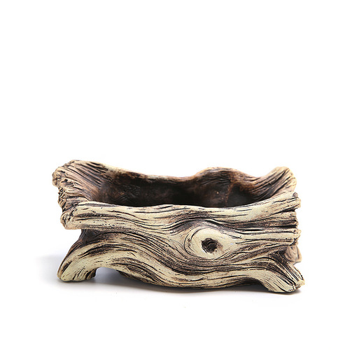 Factory direct supply creative cement succulent flowerpots old root carving succulent flowerpots ecological tree stump flowerpots wholesale