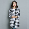 Autumn long shirt for leisure, long sleeve, with sleeve, Korean style