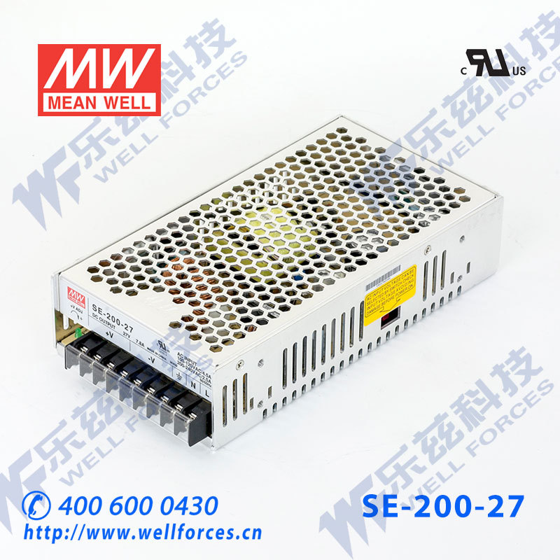 特价明纬27V电源200W SE-200-27直流开关稳压工控照明灯带灯箱