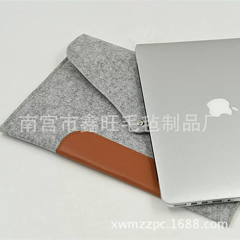 厂家供应毛毡包11-13-15寸新款防磨笔记本平板毛毡内胆套电脑包