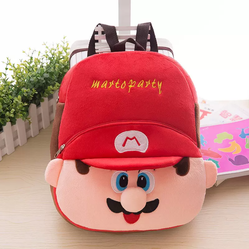 新款卡通毛绒背包1-3岁可爱动漫男女孩小背包减负幼儿园书包批发