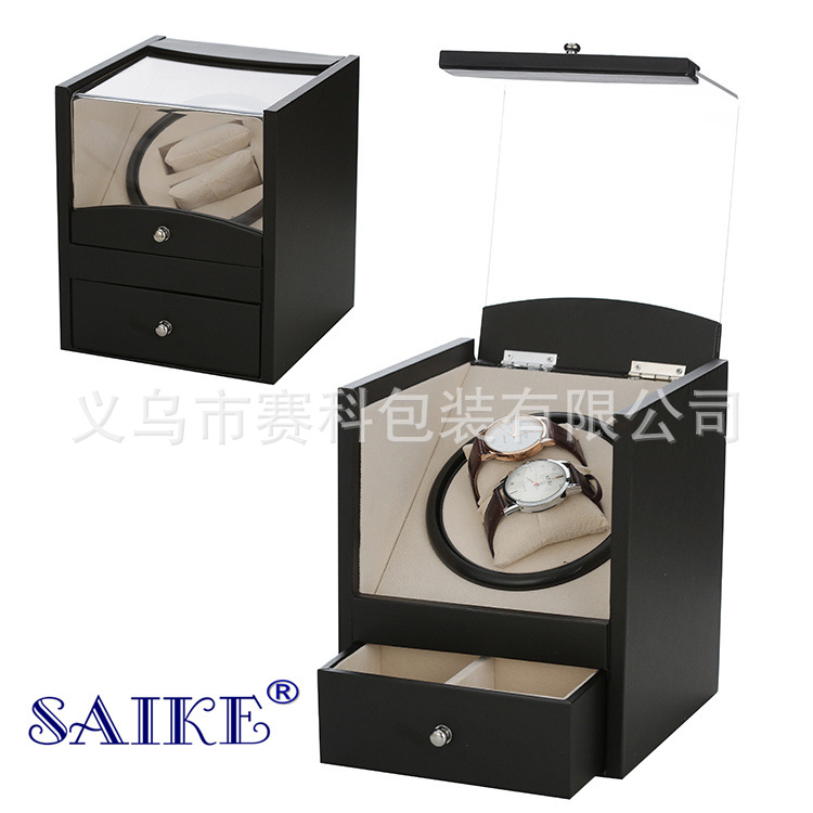现货批发PU皮革自动上链摇表器手表盒电动手表盒马达盒电动晃表器
