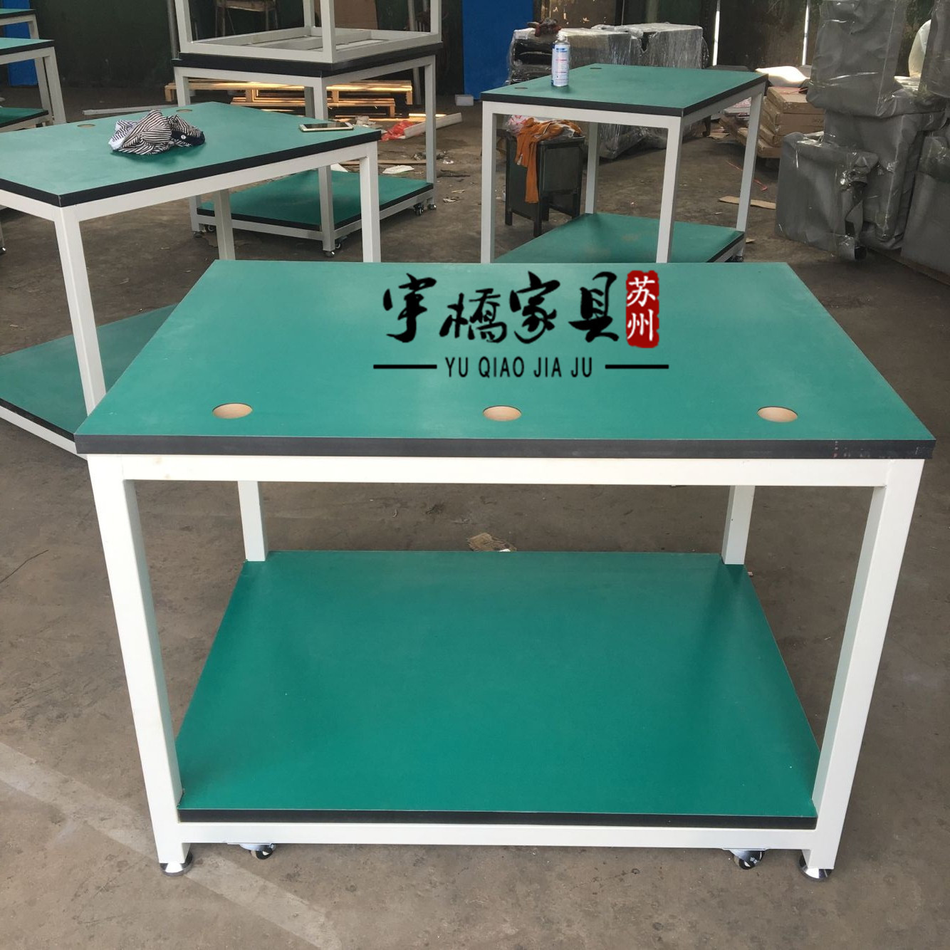 防静电双层手推车工作台 流水线操作台防静电重型车间钳工台厂家