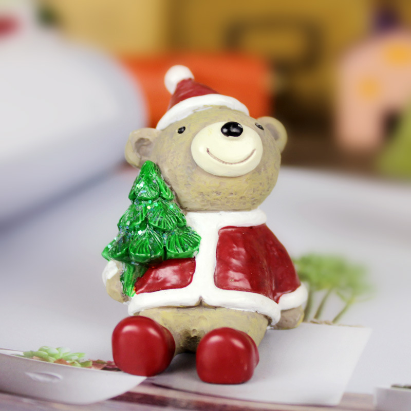 Creativa mini Navidad pequeños adornos de dibujos animados de Navidad artesanías regalos micro paisaje maceta decoración adornos a juego